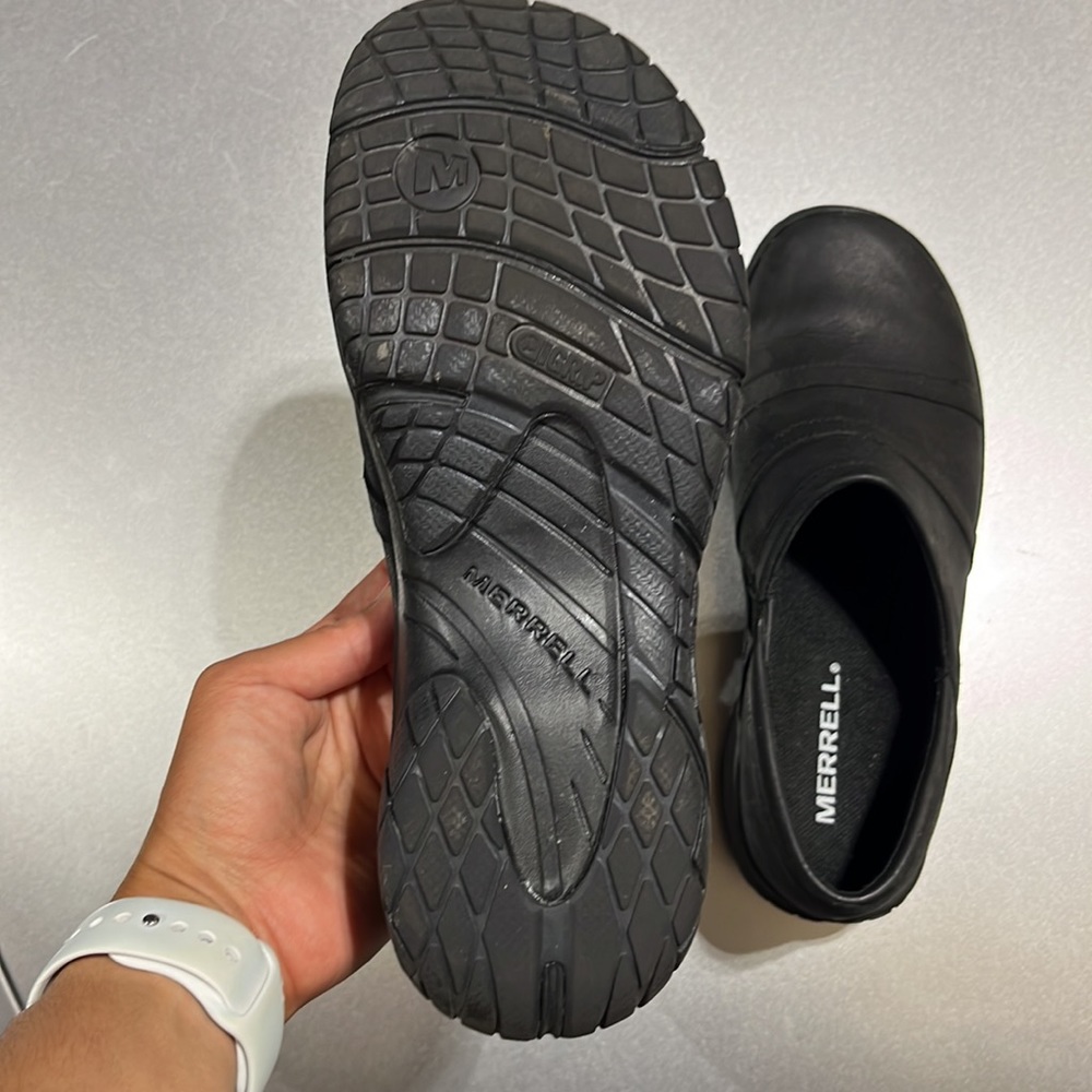 Merrell Women’s 7.5 Encore Moc 4 black leather - Picture 2 of 7